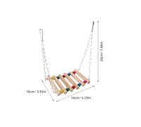 BESPORTBLE Échelle Escalade pour Perroquets Jouet Interactif Balançoire Échelle de Cage à Oiseaux Perchoir Bois Structure Escalade