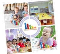 BESPORTBLE Éducatif Bois pour Garçon Fille Blocs Mathématiques Montessori Mathématique Éducatif Bois Jeu Dapprentissage Précoce pour Développement Cognitif et Interaction Parent Garçon Fille