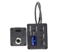 BESPORTBLE Égaliseur 3 Bandes Écran Lcd pour Ukulélé et Guitare, Préamplificateur Piézo en Plastique Contrôle de Fréquence 20hz-20khz, pour Concerts
