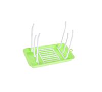 BESPORTBLE Égouttoir à Biberons Support de Séchage en PP Vert Pliable Design Vertical et Hauteurs Variées pour Tétines et Accessoires Bébé pour Nourrissons et Tout-Petits