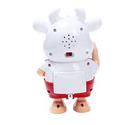 BESPORTBLE Électrique Vache Dansante avec Musique et Lumières Interactif Éducatif pour Anniversaire Modèle Animal Année Bœuf
