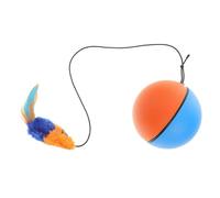 BESPORTBLE Électronique pour Chat, Boule Automatique Interactive, ABS | Chats D'intérieur, Fonction Souris Lumineuse, Jeu Solo, Batterie Aa, Anti-morsure
