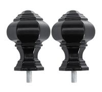 BESPORTBLE Embouts de Tringle à Rideaux Faciles à Nettoyer 2pcs en Abs Noir de Phare Élégants et Décoratifs pour Décoration de Tringles à Rideaux Maison