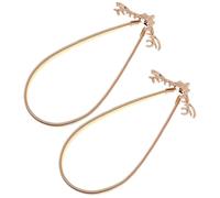 BESPORTBLE Embrasses de Rideaux en Métal Doré Forme Tête de Cerf 1 Paire sans Perforation Décoratives et Élastiques Porte-Rideaux pour Voilages et Rideaux Décoration Maison Facile à