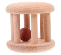 BESPORTBLE En Bois Naturel Éducatif Pour Bébé 0-2 Ans, Clochette Sensorielle Jaune En Bois, Développement Motricité Main-œil, D’éveil Précoce Pour Tout-petit, D’accompagnement Apaisant