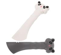 BESPORTBLE Ensemble 2 Pièces Cuillères pour Nourriture pour Chat en Silicone, Ouvre-Boîte Intégré, Couleurs Noir, Blanc et Gris, Cuillère Doseuse Hygiénique pour Aliments Humides, Accessoire