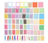 BESPORTBLE Ensemble Autocollants Cadre Photo Instantané Compatible Mini9/8/8 Présentoir Mural avec Clips Décoration Chambre Élève Accessoires Film Instantané Bordures Autocollantes