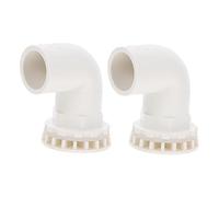 BESPORTBLE Ensemble Dadaptateurs pour Aquarium 2 Pièces Connecteurs Coudés en PVC De 25 Mm De Diamètre pour Tubes Daquarium