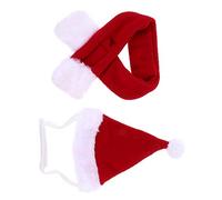BESPORTBLE Ensemble De 2 Chapeaux Et Écharpes De Noël pour Chien Et Chat Coiffes pour Animaux De Compagnie pour Costumes De Fête Accessoires De Noël Adorables pour Animaux De Compagnie