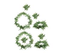 BESPORTBLE Ensemble de 2 Couronnes de Feuilles Artificielles D'hawaï, 4 Pièces par Set Colliers Tropicaux et Bracelets, Accessoires Décoratifs pour Fêtes Hawaïennes, Mariages et Événements