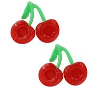 BESPORTBLE Ensemble de 2 Porte-Gobelets Gonflables de Cerise en PVC Résistant Porte-Boissons Flottant pour Piscine Accessoires de Fête Extérieure Décoratifs et Pratiques