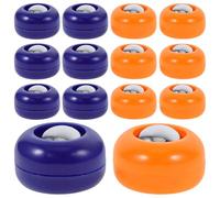 BESPORTBLE Ensemble de 20 Pièces de Boules de Billard Mini Jeu de Palets en Plein Air, Accessoires en Polypropylène Bleu et Orange, Jeu de Balle Glissante pour Table de Shuffleboard