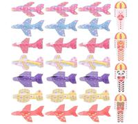 BESPORTBLE Ensemble de 28 Avions en Mousse à Assembler Soi-Même avec Cartes de Vœux pour Garçon et Filles Jouets Volants Légers et Sûrs pour Saint-Valentin Présent pour Fêtes Scolaires et