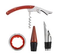 BESPORTBLE Ensemble de 3 Pièces pour Vin Rouge Tire-Bouchon en Bois Rouge Accessoire Bar à Vin Coffret Présent Élégant