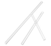 BESPORTBLE Ensemble de 3 Règles à Dessin en Acrylique Léger et Facile à Utiliser pour Architectes et Ingénieurs, Outil de Mesure Précis pour Bureau et Géométrie