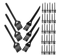 BESPORTBLE Ensemble de 40 Mini Brosses de Nettoyage pour Clavier D’Ordinateur Brosse Antistatique Poils Fins Manches Ronds et Plats Outil Compact pour Dépoussiérage Électronique et