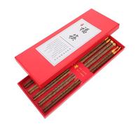 BESPORTBLE Ensemble de 5 Paires de Baguettes Artisanales en Bois de Poulet Chinois Réutilisables Sculptées à la Main Coffret Présent Élégant Légères et Solide pour Sushi Ramen Camping