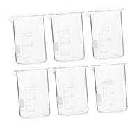 BESPORTBLE Ensemble de 6 Béchers en Verre de Laboratoire 25Ml Résistants Chimiquement Versement Précis pour Projets de Laboratoire Cuisine