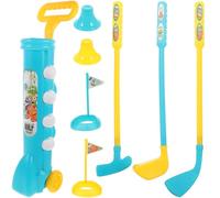 BESPORTBLE Ensemble de Golf pour Garçon et Filles 1 Valise Trolley 3 Clubs 4 Balles 2 Tees et 2 Petits Drapeaux de Sport d'Extérieur Parent-Garçon et Filles pour Jardin et Jeux Plein Air