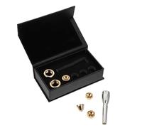 BESPORTBLE Ensemble d'Embouchures de Trompette en Laiton Solide 7 Pièces Petites Tailles Couleurs Or et Argenté Accessoires pour Entraînement et Performance Musicale