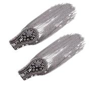BESPORTBLE Épaulettes à Franges Décoratives 2 Pcs, Alliage sans Nickel, Couleur Gunmetal, Pompons Élégants, Accessoires Mode pour Chaussures, Chapeaux et Vestes, pour Soirées et Fêtes