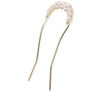BESPORTBLE Épingle à Cheveux Chinoise Perle, Fourche à Cheveux U, Alliage de Zinc et Perle Imitation Or, Maintien Sûr, pour Femmes, Chignon, Coiffure Élégante et Simple