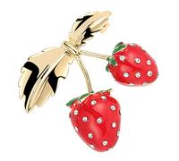 BESPORTBLE Épinglette Pour Femme Fraise Broche Cuivre Épingle à Revers Bijoux Pour Vêtements Chapeau Écharpe