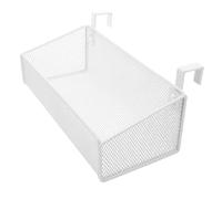 BESPORTBLE Étagère de Chevet Suspendue Petite Taille Blanche 27 Crochets en Métal Robuste Panier de Rangement pour Lit Superposé Organisateur pour Bureau et Dortoir pour Téléphones