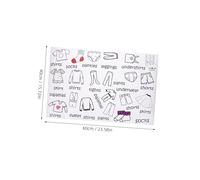 BESPORTBLE Étiquette Autocollante pour Vêtements PVC Autocollants de Classement pour Garde Robe Organise Facilement Rangement des Vêtements Design et Ludique pour Format
