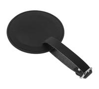 BESPORTBLE Étiquette Bagage Ronde Cuir PU Noire Porte-noms Valises Résistant Étiquette Bagage avec Identification Claire Accessoire de Voyage et Élégant