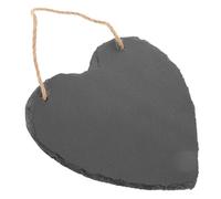 BESPORTBLE Étiquette de Plante en Ardoise Naturelle Noire 15x15 Cm Cœur avec Double Trou, Lot à Suspendre pour Jardinage Potager, Panneau Décoratif Solide pour Plantes Succulentes et Jardin