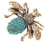 BESPORTBLE Étui À Broche Vintage Épingles En Émail Antique Badge Fantaisie Jolie Broche Rétro En Forme D'Abeille Broche En Strass Épinglette Bleue Broches Pour Strass Abeilles En