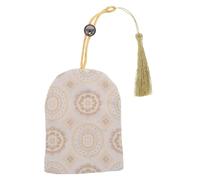 BESPORTBLE Étui à clés de voiture avec broderie - Housse de porte-clés de style chinois avec pompon et anneau intérieur - Sac porte-clés amovible pour voyage en plein air