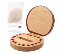 BESPORTBLE Étui à Dents De Lait Naturel Boîte De Rangement Pour Dents Perdues Porte-souvenir De Première Coupe De Cheveux Pour Et Filles