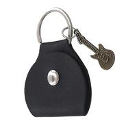 BESPORTBLE Étui Compact Cuir PU pour Médiators De Guitare avec Porte-clés Pendentif Protège Et Range Médiators pour Guitare Électrique Acoustique Basse Ukulélé Lot de Pratiques