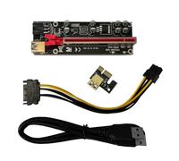 BESPORTBLE Extension Pci-e 1x vers 16x pour Minage Gpu, Adaptateur Pci Express 6 Broches, Câble Rallonge Pci-e Pci-Express Stable, Alimentation Sécurisée, Usage Informatique Mining,