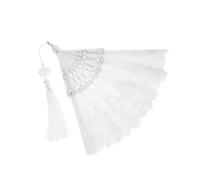 BESPORTBLE Fans De Main Fans Portable Éventails Pliants pour Femmes Fans Espagnols De Poche Ventilateurs à Main Ventilateurs Portatifs Pliables Ventilateur à Main Pliable Blanche Dentelle