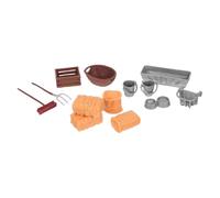 BESPORTBLE Farm Toy Interactive Playset with Miniature Barn Hay Bales and Tools for Realistic Farm Role Playing Set for Indoor and Outdoor Fun