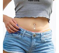 BESPORTBLE Faux Anneau Nombril Clip Halloween Style Bijoux Ventre Non Percé Élégant Femme