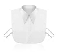 BESPORTBLE Faux Col Amovible en Coton Blanc pour Femme Col de Chemise Détachable Accessoire Élégant pour Chemisier Bureau et Occasions Formelles 1 Pièce