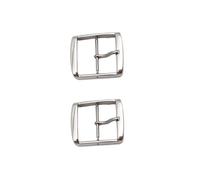 BESPORTBLE Fermoir de Montre en Acier Inoxydable 2 Pcs Boucle de Bracelet Argentée Compatible Bracelets en Cuir et Silicone Facile à Installer pour Femmes et Hommes