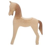 BESPORTBLE Figurine Cheval en Bois à Peindre DIY Surfaces Lisses, Sculpture Rustique pour Artisanat Animalier, Décor de Table pour Garçon et Filles et Débutants