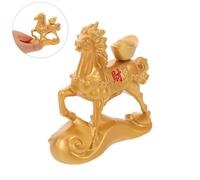 BESPORTBLE Figurine Cheval Feng Shui en D’Or Yuan Bao Décoration Bureau et Maison Ornement Amulette Chinois Statuette Collection 1 Pièce Symbole Richesse et Prospérité