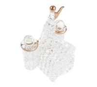 BESPORTBLE Figurine Religieuse de Table en Cristal, Église Transparente | Ornement Décoratif Clair, Base Stable, Reflets Lumineux, pour Bureau et Maison, Présent Religieux