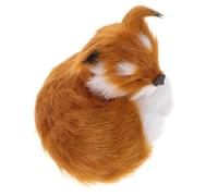 BESPORTBLE Figurine Renard Miniature Simulation Peluche Douce pour Garçon Fille Décoration Maison Bureau Ornement Animal Kitsune