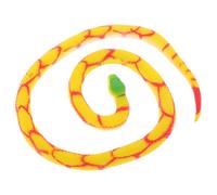 BESPORTBLE Figurine Serpent Réaliste Jaune à Motifs en Filet, Simulation Décorative pour Farce et Halloween, Ornement Serpent Artificiel pour Décoration Jardin et Fête, Modèle Animal Factice