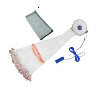 BESPORTBLE Filet Lancer Américain avec Anneau Aluminium Filet à Appâts Main pour Eau Douce et Salée Équipé de Plombs Robustes pour Capture Précise