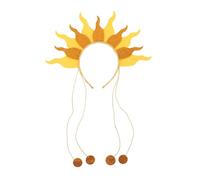 BESPORTBLE Fire Headband With Glitter And Bead Chains Flame Hair Ornament For Women And Lightweight Holiday Party Accessory For Birthday Halloween Celebrations