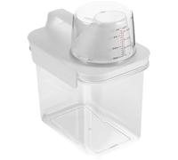 BESPORTBLE Flacon Distributeur de Lessive Rechargeable 1,1 L Transparent Double Joint et Double Clip, Bouteille Doseuse Étanche pour Salle de Bain, Distributeur Gel Multifonction, Grand