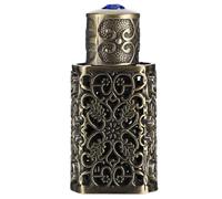 BESPORTBLE Flacon Vaporisateur Huile Essentielle Vintage Verre et Métal Design Creux Gravé Flacon de Voyage Étanche pour Cosmétique et Aromathérapie